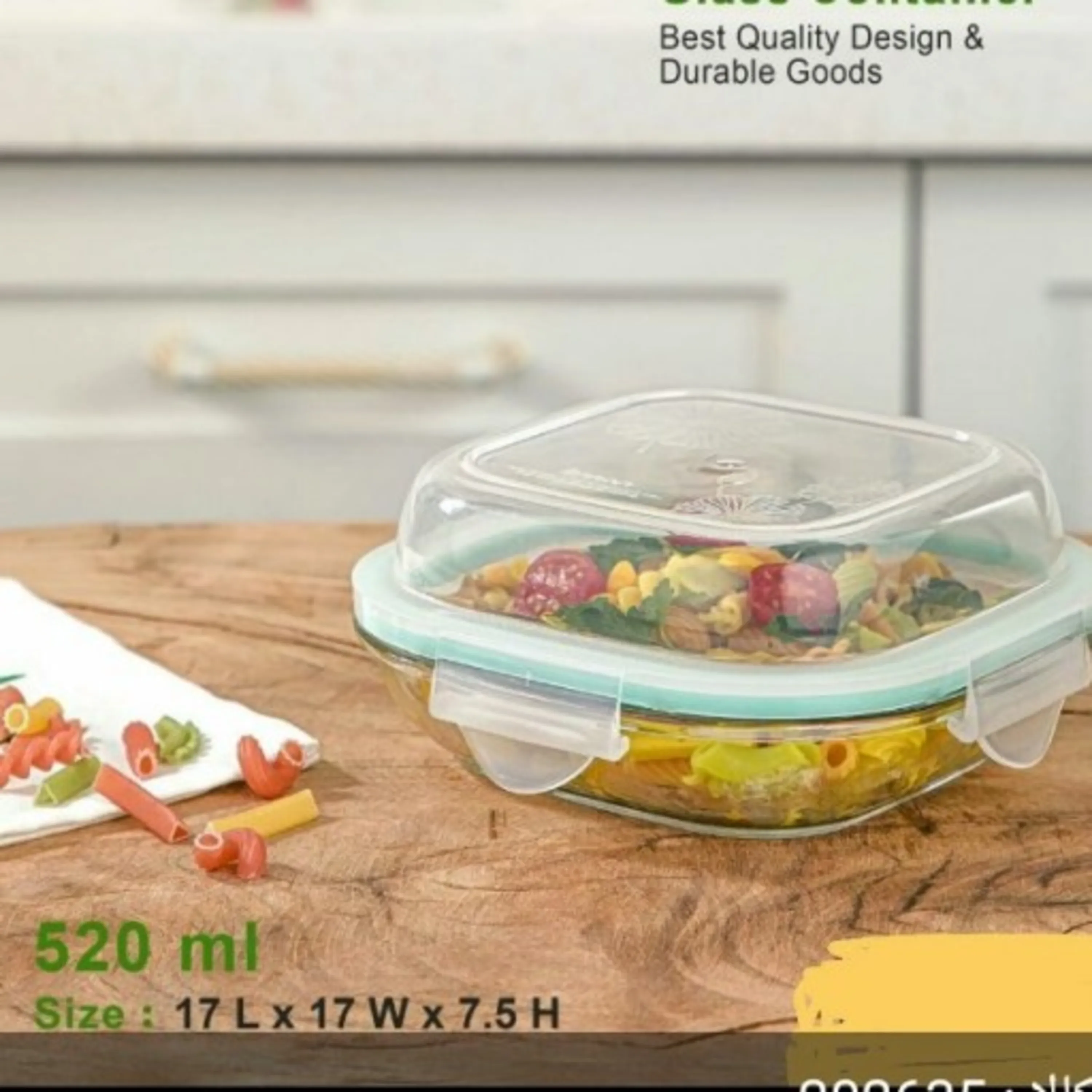 ظرف شیشه ای سرو و نگهداری درب دار 520 میلی لیتری لیمون کد 202635 ظرف شیشه ای سرو و نگهداری درب دار 520 میلی لیتری لیمون کد 202635